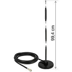 Delock GSM antenna SMA-dugó 7 dBi irányítatlan, rögzített, mágneses talppal és csatlakozókábellel (R (12432)