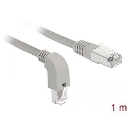 Delock Hálózati kábel RJ45 Cat.6A S/FTP, lefelé néző / egyenes 1 m (85874)