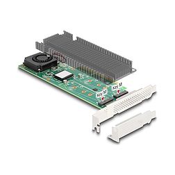 Delock PCI Express x8 Card - 2 x belső NVMe M.2 M-kulcs, RAID-dal - alacsony profilú formatényező (90123)