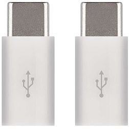 EMOS micro USB /Type-C átalakító adapter, fehér, 2db