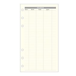 Gyűrűs kalendárium betét 2026 SATURNUS M365 költségtervező sárga lapos