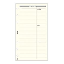 Gyűrűs kalendárium betét 2026 SATURNUS M368 bianco napi tervező sárga lapos