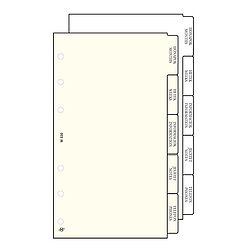 Gyűrűs kalendárium betét 2026 SATURNUS S330 elválasztólap fehér lapos