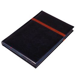 Határidőnapló 2026 REALSYSTEM Business B/5 napi sárga lapos élei egyedi grafikával nyomott kék