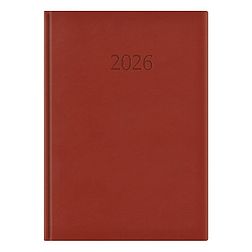 Határidőnapló 2026 TOPTIMER Wide W024 A/4 napi fehér lapos bordó