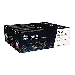 HP CF370AM No.305A CE411A + CE412A + CE413A Multipack Cyan Magenta Yellow lézertoner eredeti 3x2,6K