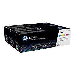 HP CF371AM No.128A CE321A + CE322A + CE323A Multipack Cyan Magenta Yellow lézertoner eredeti 1,3K