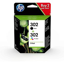 HP X4D37AE No.302 Multipack Black + Color tintapatron eredeti (F6U65AE + F6U66AE)