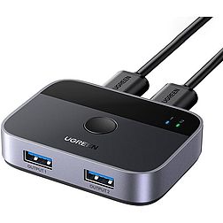 Kapcsoló USB 3.0 2x2 Ugreen CM757, 5 Gbps + 2x USB kábel 1,5 m (35313)