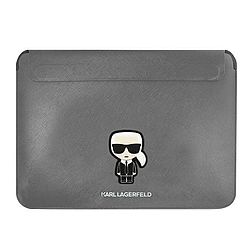 Karl Lagerfeld hüvely KLCS16PISFG 16" ezüst/ezüst Saffiano Ikonik Karl