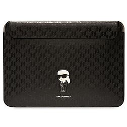 Karl Lagerfeld Sleeve KLCS16SAKHPKK 16" tok - fekete Saffiano Monogram Ikonik