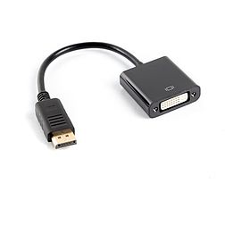 Lanberg Displayport male - DVI-I female (24+5) dual link adapter, 10cm (AD-0007-BK)
