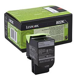 Lexmark 802K CX310 CX410 CX510 lézertoner eredeti Black 1K 80C20K0
