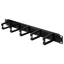 Logilink 19" Cable Organizer 1U w. plastic brackets, black (OR104B)