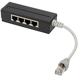 LogiLink 5 Port passive RJ45 Splitter, shielded, with 15 cm cable (MP0032)