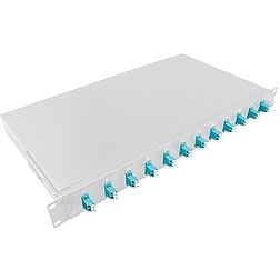 Logilink Fibre Optic Patch Panel LC-DX 12 Port, OM3, 1U, GREY (F12LC3G)