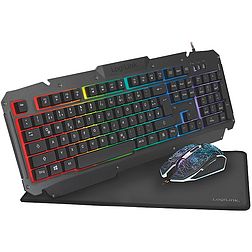 Logilink Gaming Combo Set, KB,Mouse + Mousepad (ID0185)