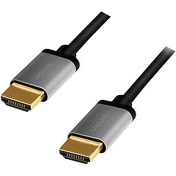 Logilink HDMI cable, A/M to A/M, 4K/60 Hz, alu, black/grey, 3 m (CHA0102)