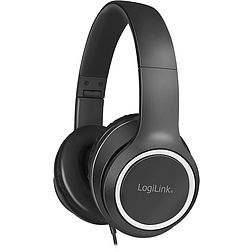 Logilink Headset Stereo, with Microphone, 1x 3.5mm, black (HS0053)