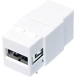 Logilink Keystone Coupler USB2.0-A > USB2.0-B F/F, white (NK0017)