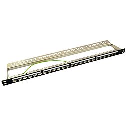 Logilink Keystone Panel 0.5U, 24 Ports, shielded, black (NK4040)