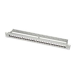 Logilink Keystone Panel 1U, 24 port, árnyékolt, gazdaságos, szürke (NK4073)