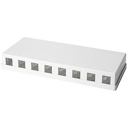 Logilink Keystone Surface Mount Box 8 Port, white (NK4035)