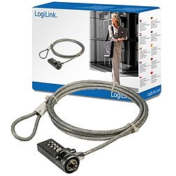 LogiLink Kombinációs zárral ellátott biztonsági notebook zár (NBS002)