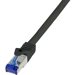 Logilink Patch cable Cat.6A S/FTP Ultraflex 3P/GHMT certified, black 0.5m (C6A023S)