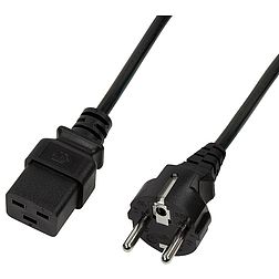 Logilink Power Cord, CEE 7/7 - IEC C19, 1.00M black (CP151)