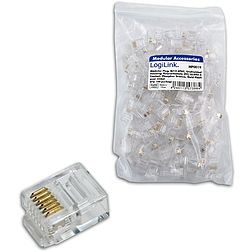 LogiLink RJ12 elemes csatlakozódugasz, árnyékolatlan 100db (MP0019)