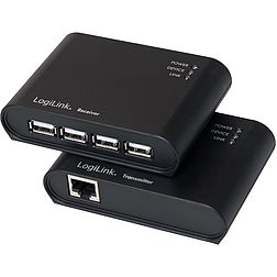 Logilink USB 2.0 Cat.5 Extender up to 50m w. 4-port Hub (UA0230)
