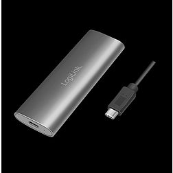 Logilink USB 3.2 Gen 2x1 ház M.2 NVMe (PCIe) és SATA (NGFF) SSD-khez, ezüst (UA0389)