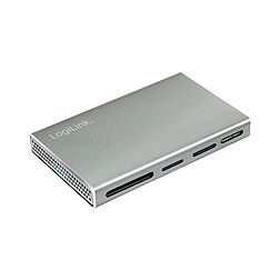 Logilink USB 3.2 Gen1, 5 az 1-ben kártyaolvasó (SD-, microSD-, MS-, CF és M2), alumínium, ezüst (CR0048)