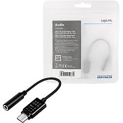 Logilink USB-C Audio Adapter with EQ, USB-C/M to 3.5mm/F, 0.14m (UA0364)