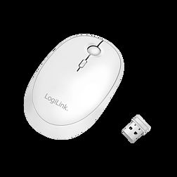 Logilink Vezeték nélküli és Bluetooth kettős egér, 2,4 GHz, 800/1200/1600 dpi, fehér (ID0205)