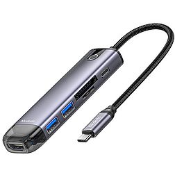 Mcdodo HU-7420 6 az 1-ben USB-C hub USB-C, HDMI, VGA, USB3.0*2, USB3.0*2, SD, TF (HU-7740)