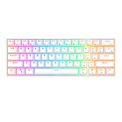 Mechanikus billentyűzet ANGOL Royal Kludge RK61 RGB, piros kapcsoló fehér (RK61-2)