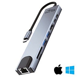 Media-Tech 8in1 GIGA LAN HUB dokkoló állomás (MT5046)