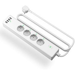 Meross MSS425FHK Smart WiFi EU elosztó, 4 aljzat + 4x USB HomeKit (MSS425FHK(EU))