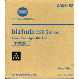 Konica Minolta C35 TNP22K Black toner eredeti 25K A0X5152