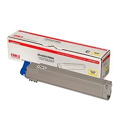 Oki C9600 C9800 lézertoner eredeti Yellow 15k 42918913