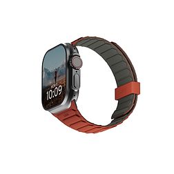 UAG Pathfinder szilikon kétoldalas mágneses szíj Apple Watchhoz 42 / 44 / 45 / 46 / 49 mm - Szürke-narancs