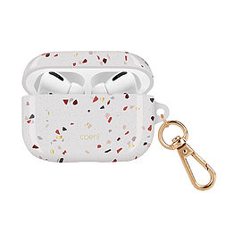 Uniq Coehl Terrazzo AirPods Pro tok, fehér/natúrfehér