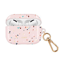 Uniq Coehl Terrazzo AirPods Pro tok, rózsaszín/pirosas rózsaszín