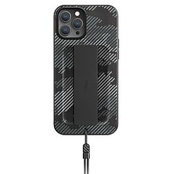 UNIQ előlap Heldro iPhone 12 Pro Max 6,7" Czarny moro/charcoal camo Antimikrobiális
