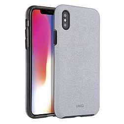 UNIQ etui Lithos iPhone Xs Max jasno -szary/ világosszürke