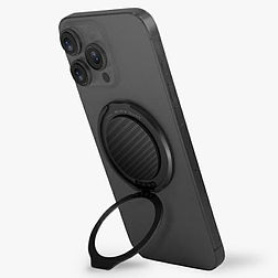 Uniq Gripfit Premium 360 mágneses tartó és kitámasztó mágneses tartó fekete/karbon fekete