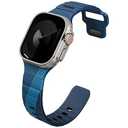 Uniq Stride De gumiszíj Apple Watch 44 / 45 / 46 / 49 mm-hez - kék