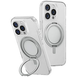 Uniq Swivix 360 fokban forgatható, kihajtható tok iPhone 16 Próhoz - átlátszó